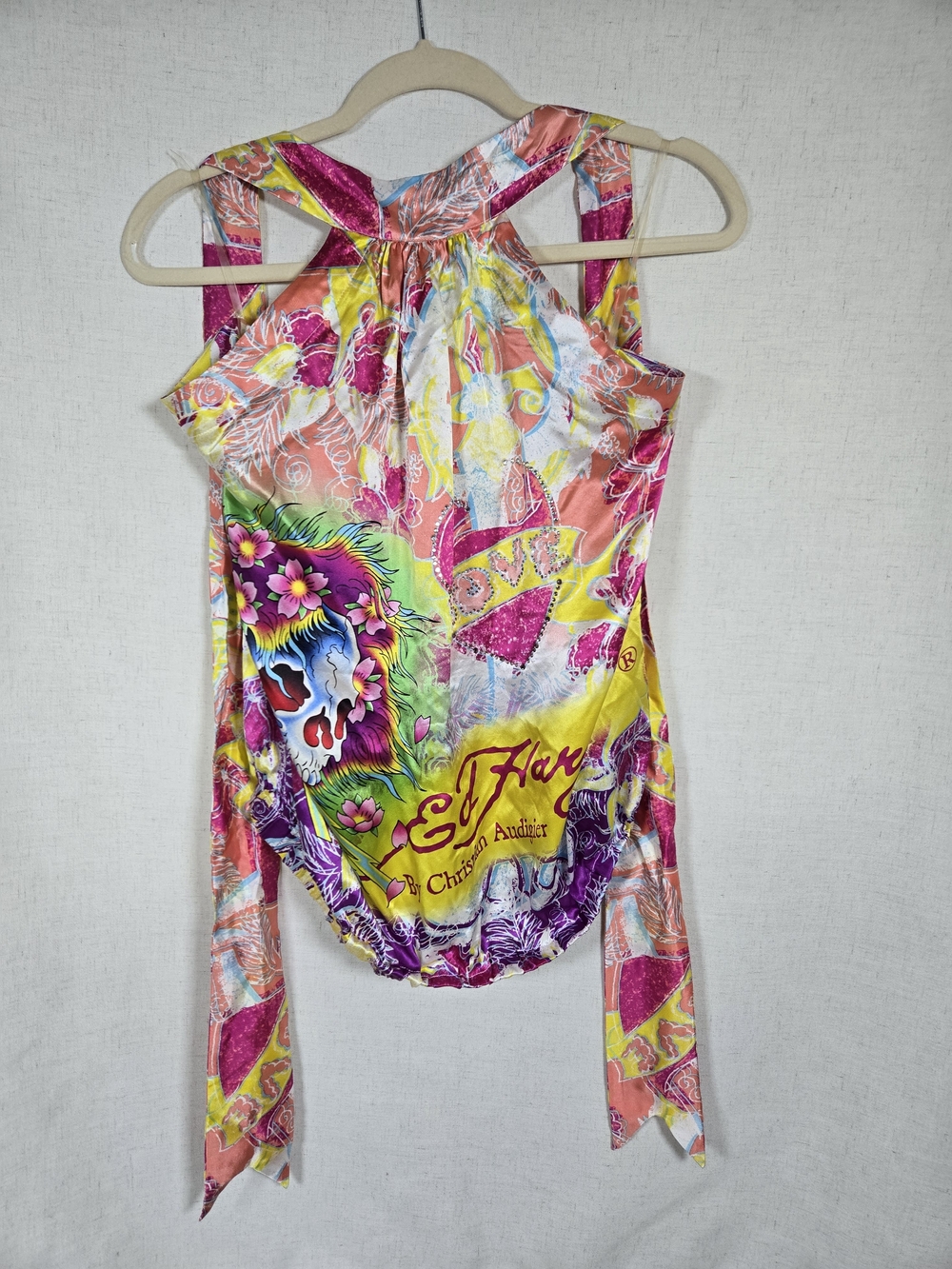 Ed Hardy by Christian Audigier NWT Halter Top | Rhinestone Love Heart | Y2K Glam